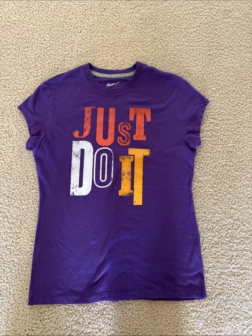 Nike Purple Short Sleeve 'Just Do It' Graphic Tee